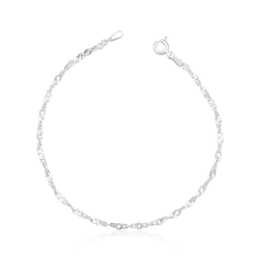 Pulseira Prata Singapura 18cm
