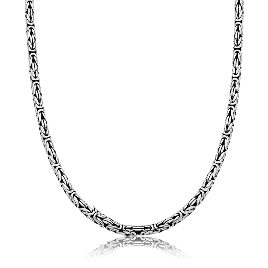Corrente Prata Bali Ponto Peruano 55cm (4,5mm)
