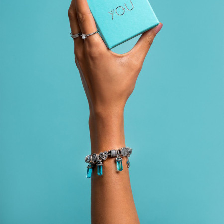 Berloque Prata You Separador Coração Zavado Avião Envelhecido 