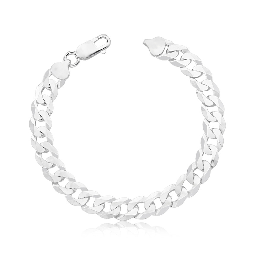 Pulseira Prata Grumet Superflat 20cm (9mm)