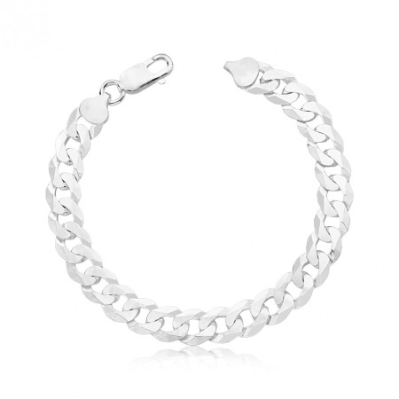 Pulseira Prata Grumet Superflat 20cm (9mm)