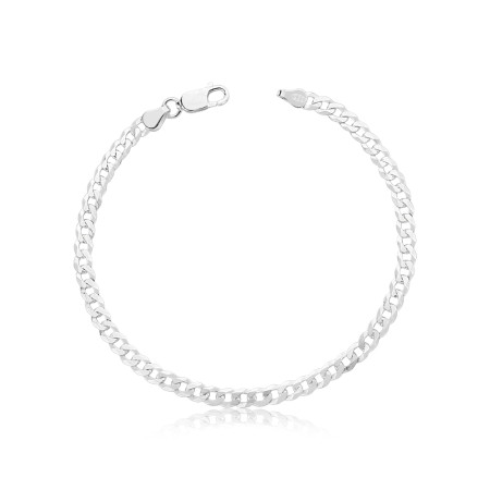 Pulseira Prata Grumet Superflat 20cm (4mm)