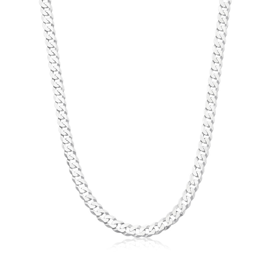 Corrente Prata Grumet Slim 60cm (6mm)