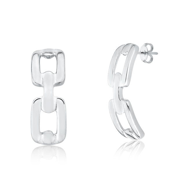 Brinco Prata Leve Fixo Cartier