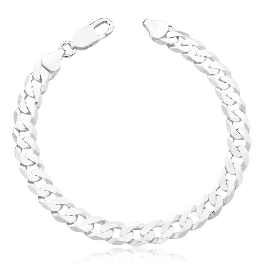 Pulseira Prata Grumet 20cm (7mm)