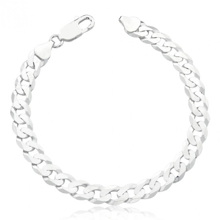 Pulseira Prata Grumet 20cm (7mm)