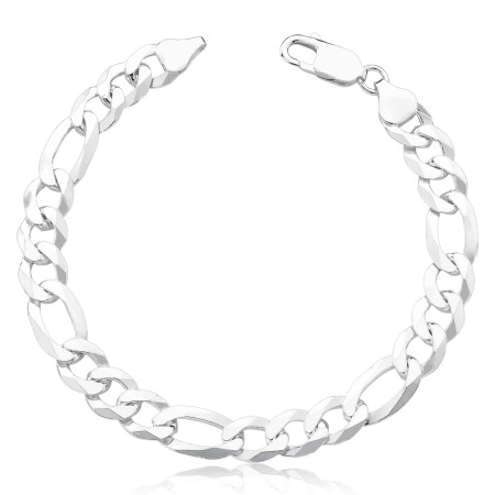Pulseira Prata 3x1 Extraflat 20cm (7,6mm)