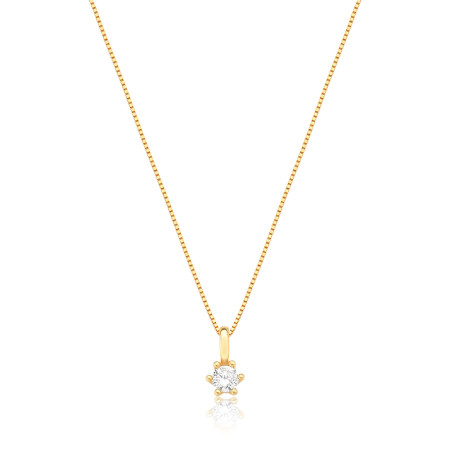 Gargantilha Infantil Ponto Luz Folheado a Ouro 18k