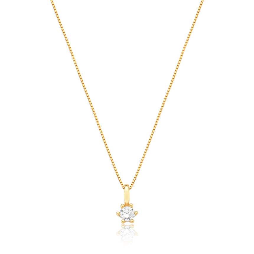 Gargantilha Infantil Ponto Luz Folheado a Ouro 18k