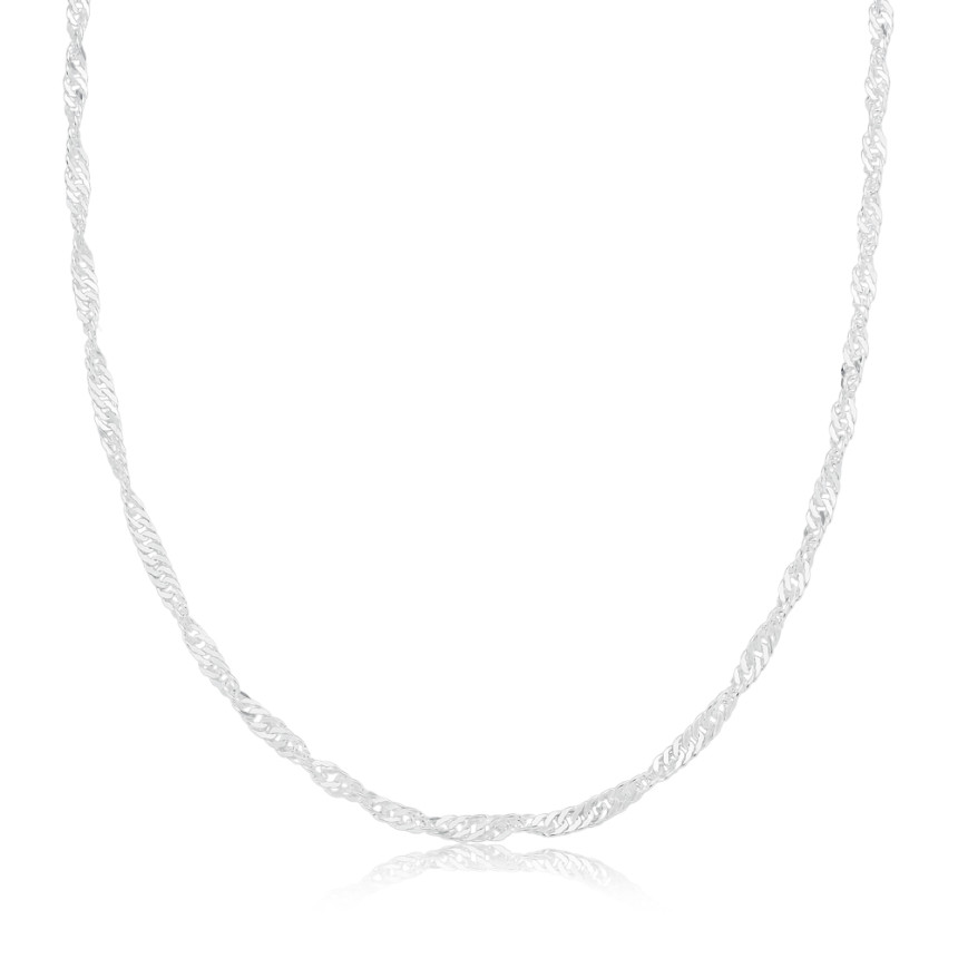 Corrente Prata Singapura 45cm