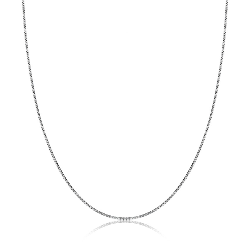 Corrente Prata c/ Ródio Veneziana 45cm
