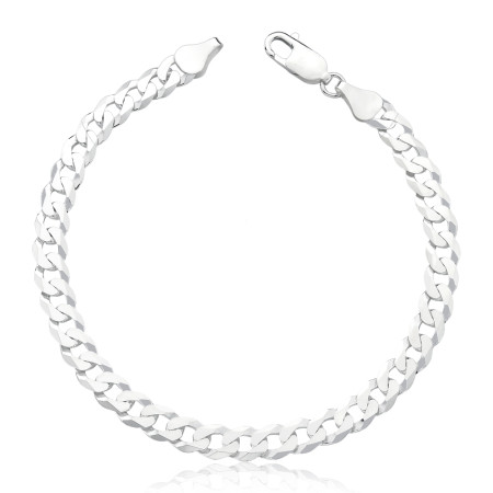 Pulseira Prata Grumet Superflat 20cm (7mm)