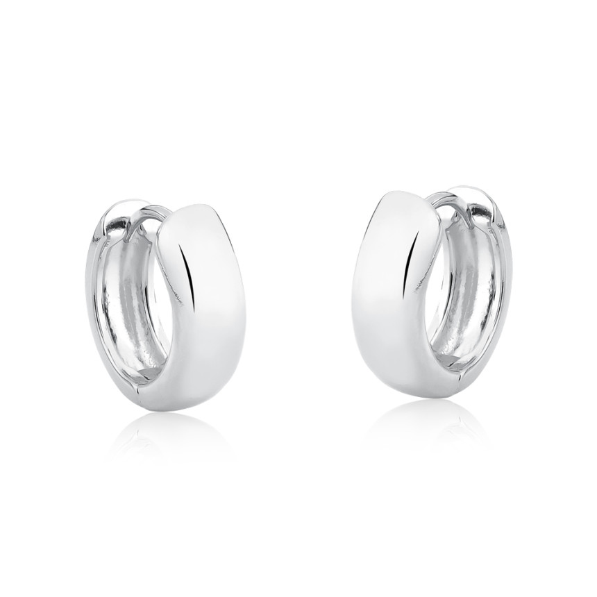Argola Prata Leve Click Lisa 16mm