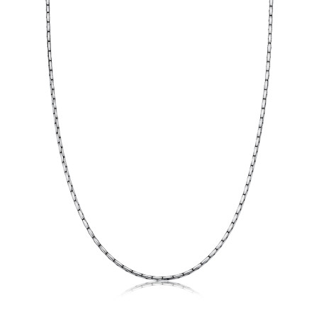 Corrente Prata Rabo de Rato Envelhecida 55cm (2mm)