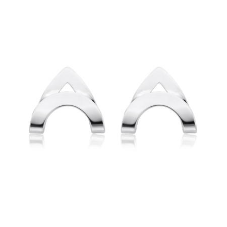 Brinco Prata Leve Gancho Geométrico