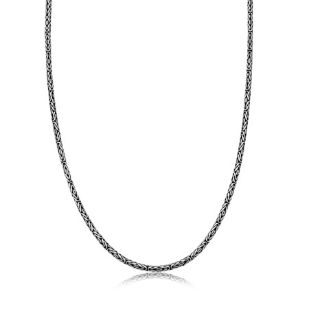 Corrente Prata Bali Ponto Peruano 45cm (2,5mm)