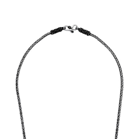 Corrente Prata Bali Ponto Peruano 45cm (2,5mm)