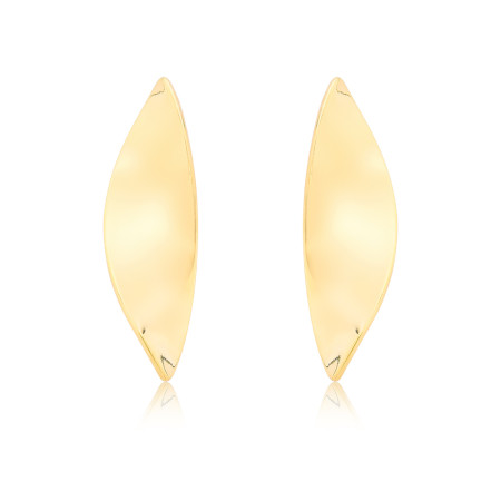 Brinco Navate Ondulado Folheado a Ouro 18k