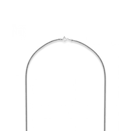 Corrente Prata Pipoquinha Envelhecida (1,6mm) 60cm