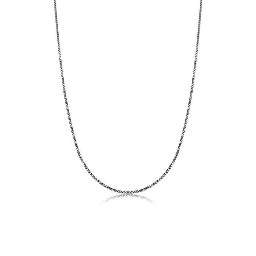 Corrente Prata Pipoquinha Envelhecida (1,6mm) 60cm