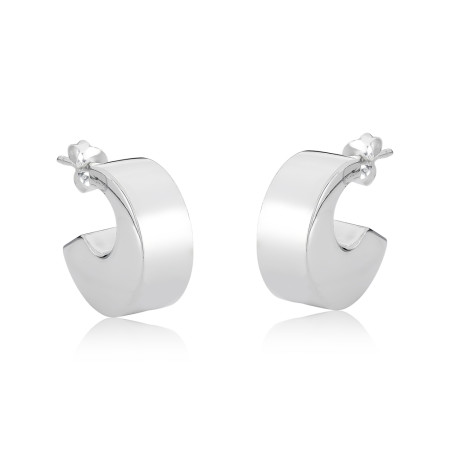 Argola Prata Quadrada c/ Tarraxa 16mm