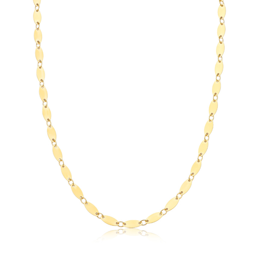Choker Elos Lisos Folheada a Ouro 18k