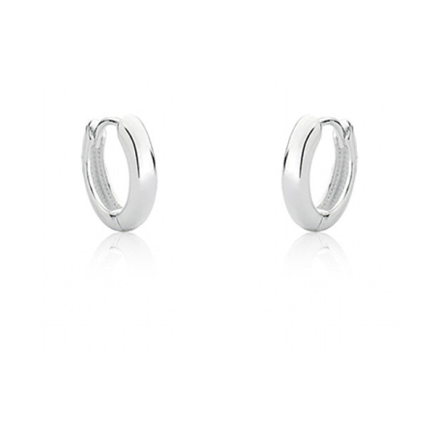 Argola Prata Leve Click Lisa 13mm
