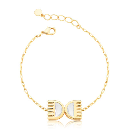 Pulseira Cartierzinha Cleo c/ Cristal Folheada a Ouro 18k 