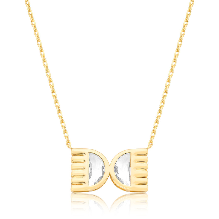 Gargantilha Cartierzinha Cleo c/ Cristal Folheada a Ouro 18k   