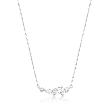 Gargantilha Prata Gotas Cravejadas e Zircônias Gotas