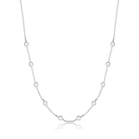 Corrente Prata Veneziana c/ Bolinhas 45cm