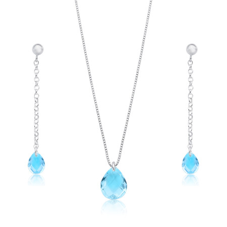 Conjunto Prata Zircônia Birolet Acqua
