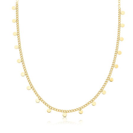 Choker Cartierzinha e Grumet c/ Medalhas Mini Folheado a Ouro 18k