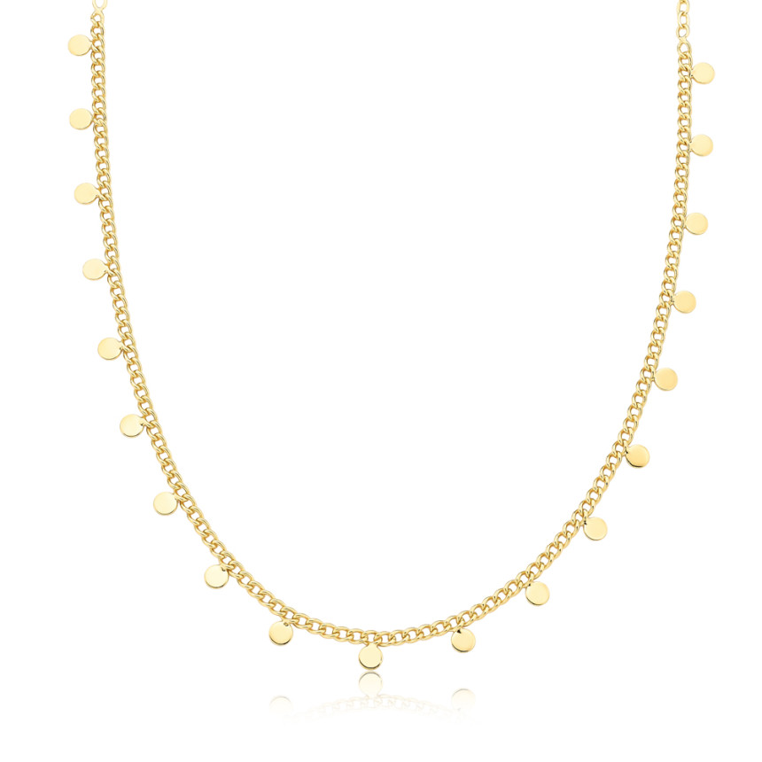 Choker Cartierzinha e Grumet c/ Medalhas Mini Folheado a Ouro 18k