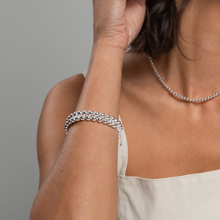 Pulseira Prata Esferas Lisas 6mm