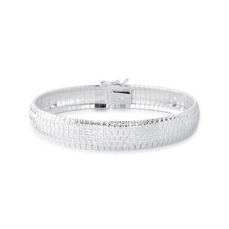 Pulseira Prata Cleopatra Trabalhada Fecho Gaveta (17cm)