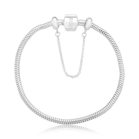 Pulseira Prata You Snake Trava Lumaê c/ Pega Ladrão 20cm 