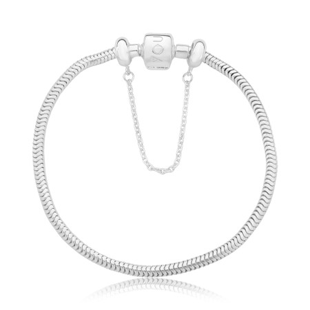 Pulseira Prata You Snake Trava Lumaê c/ Pega Ladrão 20cm 