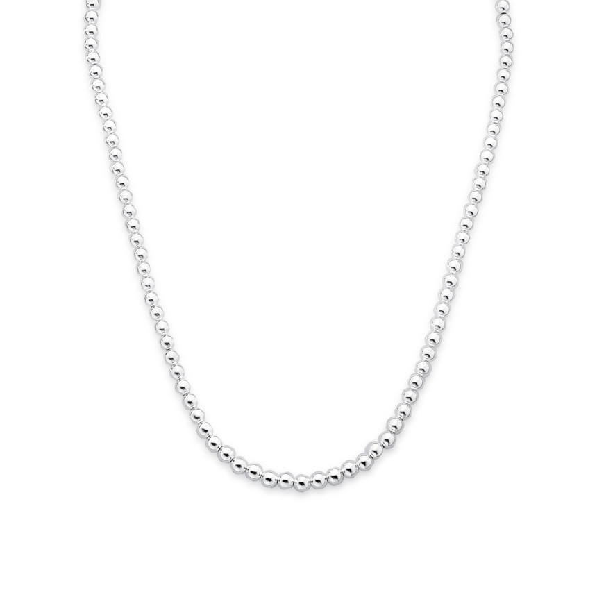 Choker Prata Esferas 4mm (38cm)