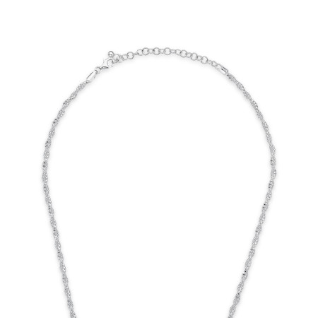 Choker Prata Pipoquinha/Venziana Entrelaçadas