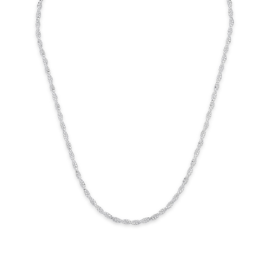Choker Prata Pipoquinha/Venziana Entrelaçadas
