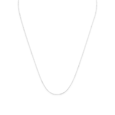 Corrente Prata Chaveirinho Diamantado 43cm