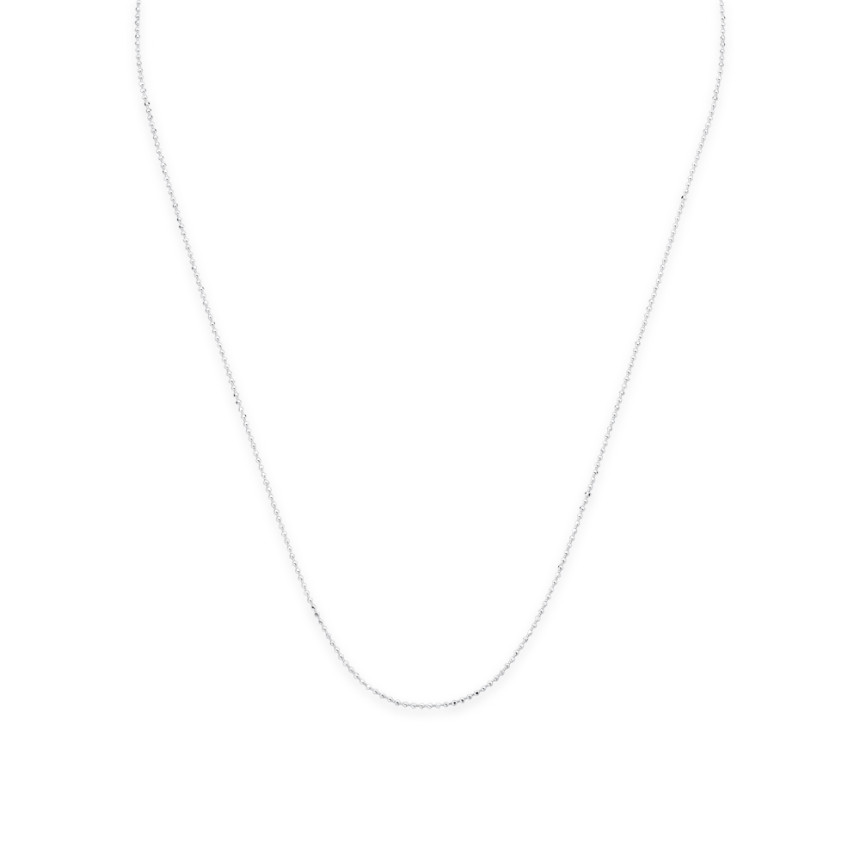 Corrente Prata Chaveirinho Diamantado 43cm