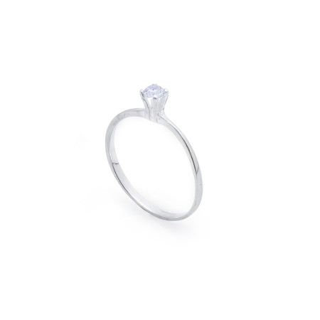 Anel Prata Infantil Solitário 2mm