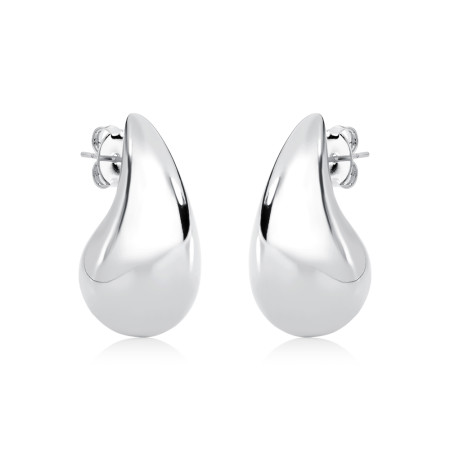 Brinco Prata  "Virgula" Grande