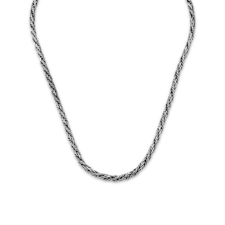 Corrente Prata Bali Palmeirinha 55cm (4mm)