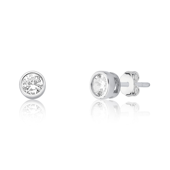 Conjunto Prata c/ Ródio Ponto Luz Embutido 6mm