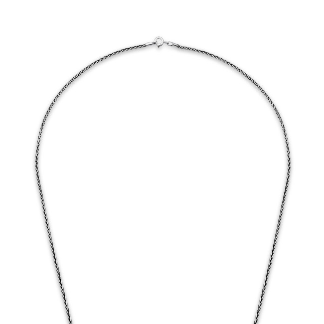Corrente Prata Bali Ponto Peruano 45cm (1,5mm)