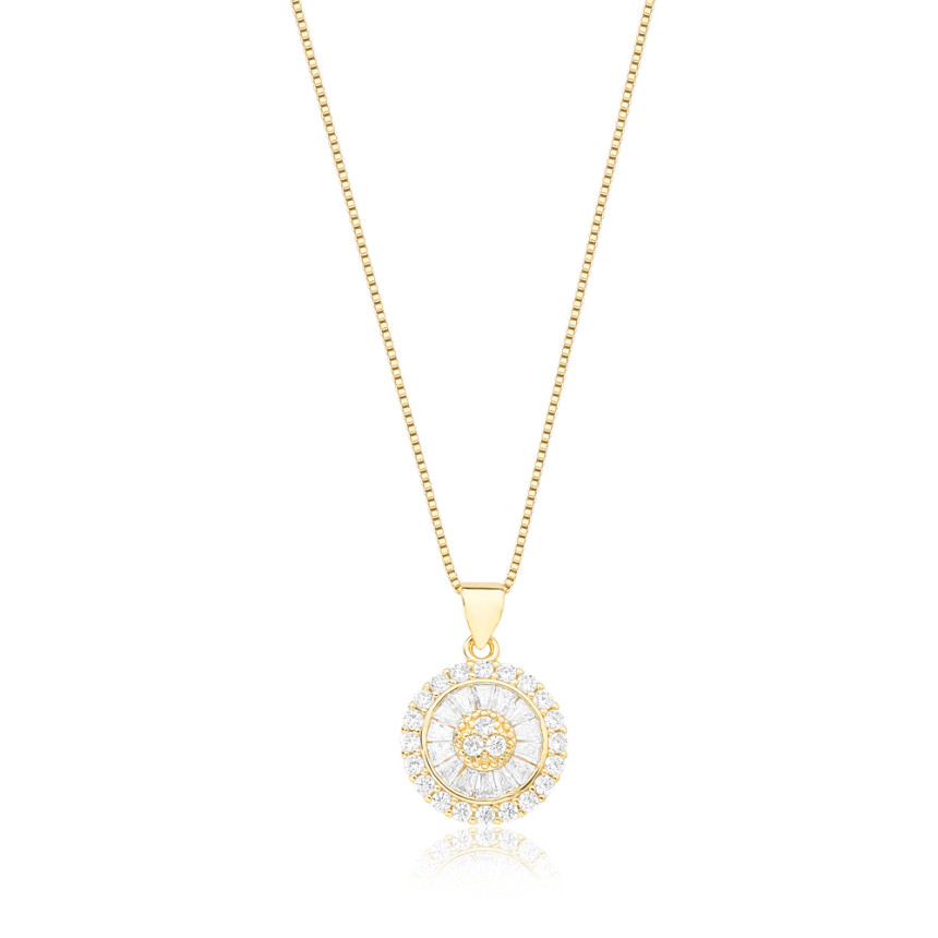 Gargantilha Veneziana Pizza Folheada a Ouro 18k