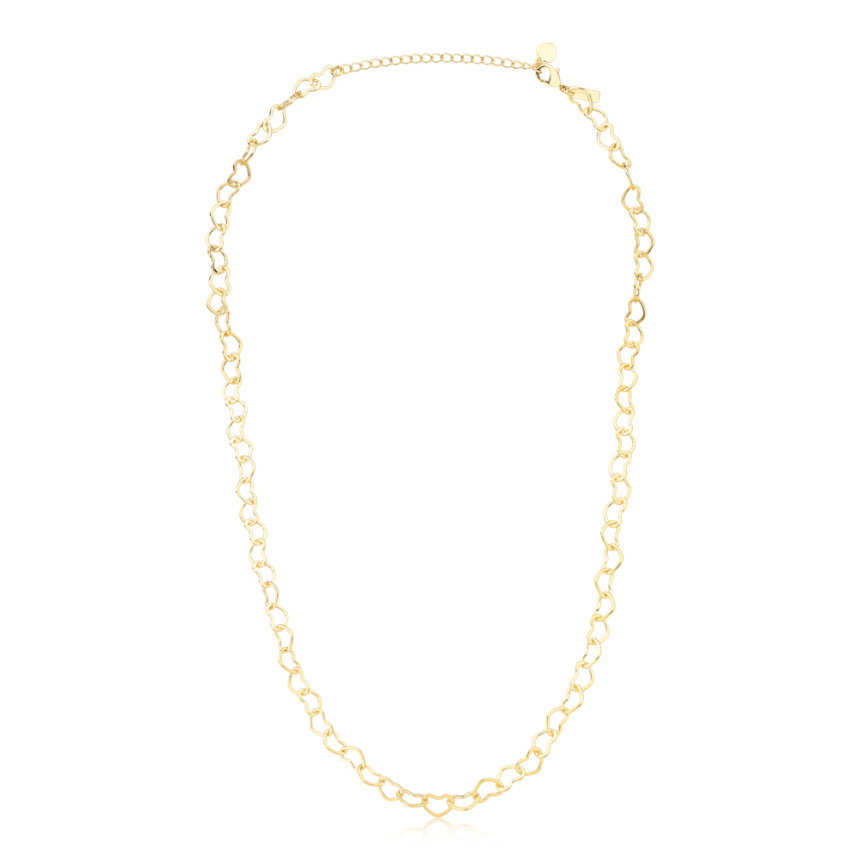 Choker Elos Corações Folheado a Ouro 18k